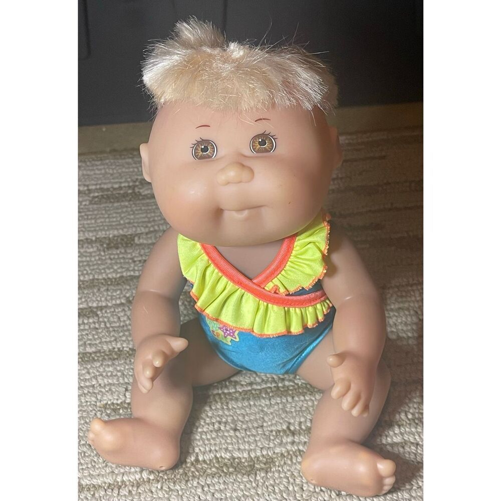 1988 Mattel Cabbage Patch Swimmer Baby Doll w/ swim mask - Picture 3 of 14